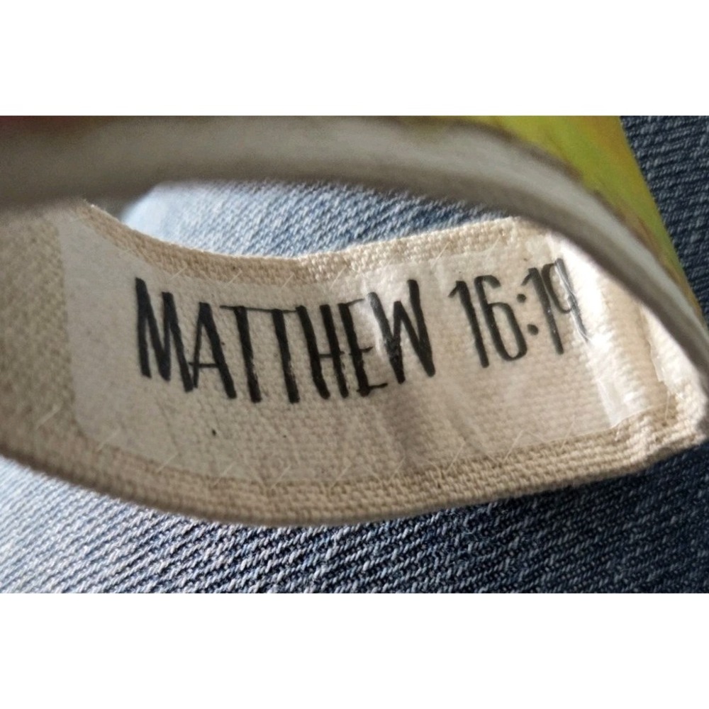 Key Fob Chain Holder Hand Painted Lanyard‎ Strap Acrylic Tassel Mathew 16:19 - Picture 3 of 3